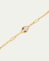 سوارة عين الأفعى الذهبية المرصعة بالزركون