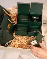 تشكيلة سداسية فضية مرصعة بالزركون