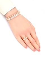 طقم ذهبي فاخر من الزركون اسوارة وخاتم