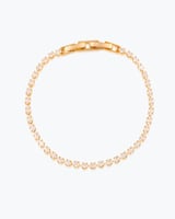 اسوارة يد تنس ذهبية للنساء مزينة بالزركون