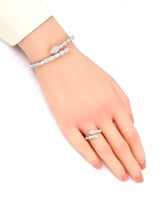 طقم ماسي من اسوارة وخاتم مرصع بالزركون