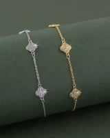 اسوارة نسائية ناعمة ذهبي تصميم وردرة مزخرفة