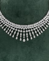 طقم نسائي من الزركون بتصميم الشلال الملكي