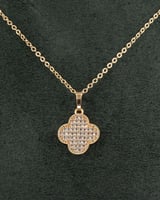 طقم زركون ناعم بالزركون لون ذهبي للخطوبة