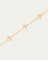 اسوارة نسائية ناعمة مزينة بالزركون تصميم ذهبي