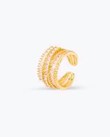 طقم ذهبي اسوارة مع خاتم فاخر بلمعة الألماس