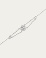 إسوارة الطبقات المزدوجة ببريق الألماس الفاخر لون ف...