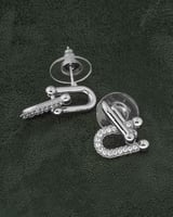 أقراط القفل الماسي بلمعة الألماس