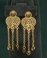 طقم اكسسوار بديل الذهب بتصميم قلوب الحب المزخرفة