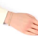 اسوارة نسائية تنس ذهبية مزينة بالزركون