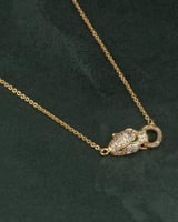 سلسال ذهبي ناعم زركون مع تعليقة الجاكور