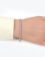 اسوارة تنس نسائية مزينة بفصوص الزركون البنفسجية