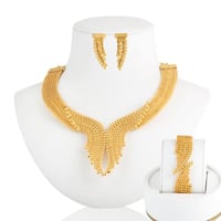 طقم نبض الربيع طقم فاخر مطلي بالذهب عيار 24