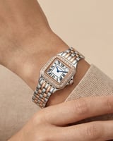 ساعة خاتون النسائية لون فضي برونزي