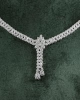 طقم مجوهرات نسائية فاخر مزين بالزركون