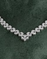 طقم مجوهرات نسائية بتصميم الماس هدية مثالية