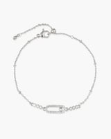 اسوارة فضية بتصميم عالمي مزينة بالزركون