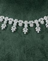 طقم زركون على شكل الورد الجوري بلمعة الألماس للمنا...