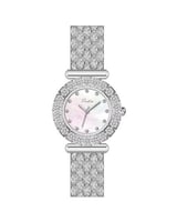 ساعة يد فضية عصرية بتصميم كلاسيكي