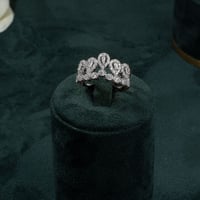 طقم اسوارة وخاتم بلمعة الألماس مزين بالزركون من خا...