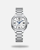 ساعة نسائية كلاسيكية رسمية فضي أبيض