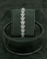 طقم مجوهرات للمناسبات بالزركون الفضي