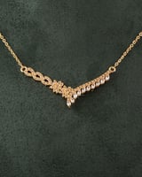 طقم زركون نسائي ذهبي بحبات الزركون