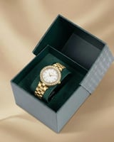 ساعة يد نسائية من خاتون ذهبية بمينا أبيض