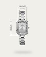 ساعة نسائية ماركة خاتون تصميم فضي لعاشقات التألق