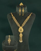 طقم مجوهرات بديل الذهب للخطوبة