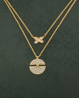 سلسال نسائي ذهبي دورين بتعليقة حرف X