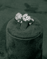 طقم زركون على شكل الورد الجوري بلمعة الألماس للمنا...