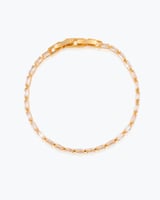 اسوارة يد ذهبية تنس للنساء بلمعة الألماس