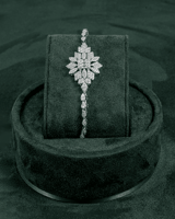 طقم زركون أوراق الشجر المزخرفة المتلألئة بالألماس...