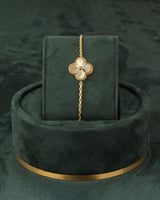 طقم وساعة بتصميم عالمي مركب لون ذهبي