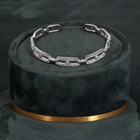 طقم اسوارة وخاتم بلمعة الألماس مزين بالزركون من خا...