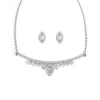 طقم سلسال وحلق بلمعة الألماس من خاتون®