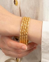 بناجر بريق الذهب مبرومة/ 2 حبة