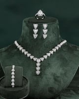 طقم زركون فاخر بلمعة الألماس للمناسبات