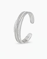 طقم فضي اسوارة مع خاتم فاخر بلمعة الألماس