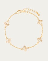 اسوارة نسائية ناعمة مزينة بالزركون تصميم ذهبي