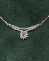 طقم مجوهرات فضي بلمعة الألماس هدية مثالية