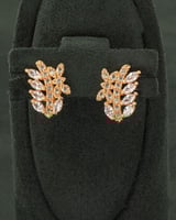 طقم زركون نسائي ذهبي بحبات الزركون