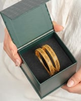 غوايش ذهبية دقة عريضة من خاتون - 2حبة