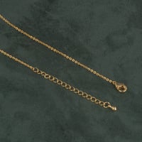 سلسال ذهبي مع تعليقة البراسيم مرصعة بالزركون