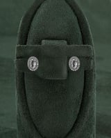 طقم شوكر سلسال وحلق مزين بالزركون تصميم فضي