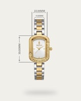 ساعة نسائية ماركة خاتون تصميم ذهبي فضي لعاشقات الت...