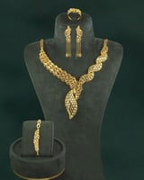 مجوهرات بديل الذهب 5 قطع للهدايا والمناسبات