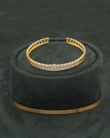 طقم اسوارة وخاتم مرصع بفصوص الزركون اللامع