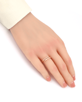 خاتم زركون بتصميم توينز ذهبي